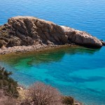 Punat - romantická pláž, ostrov Krk, Chorvatsko